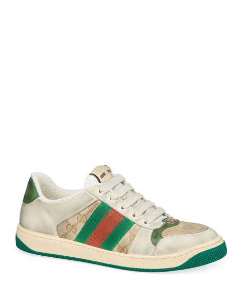 gucci gg low-top sneakers|Gucci distressed sneakers.